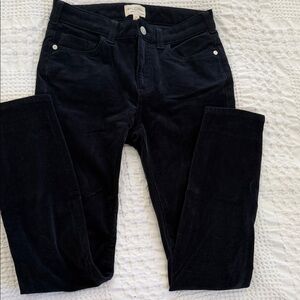 Pilcro Women's Dark Blue high rise Skinny Jeans size 26 corduroy